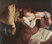 GENTILESCHI, Orazio Two Women with a Mirror fge Spain oil painting artist